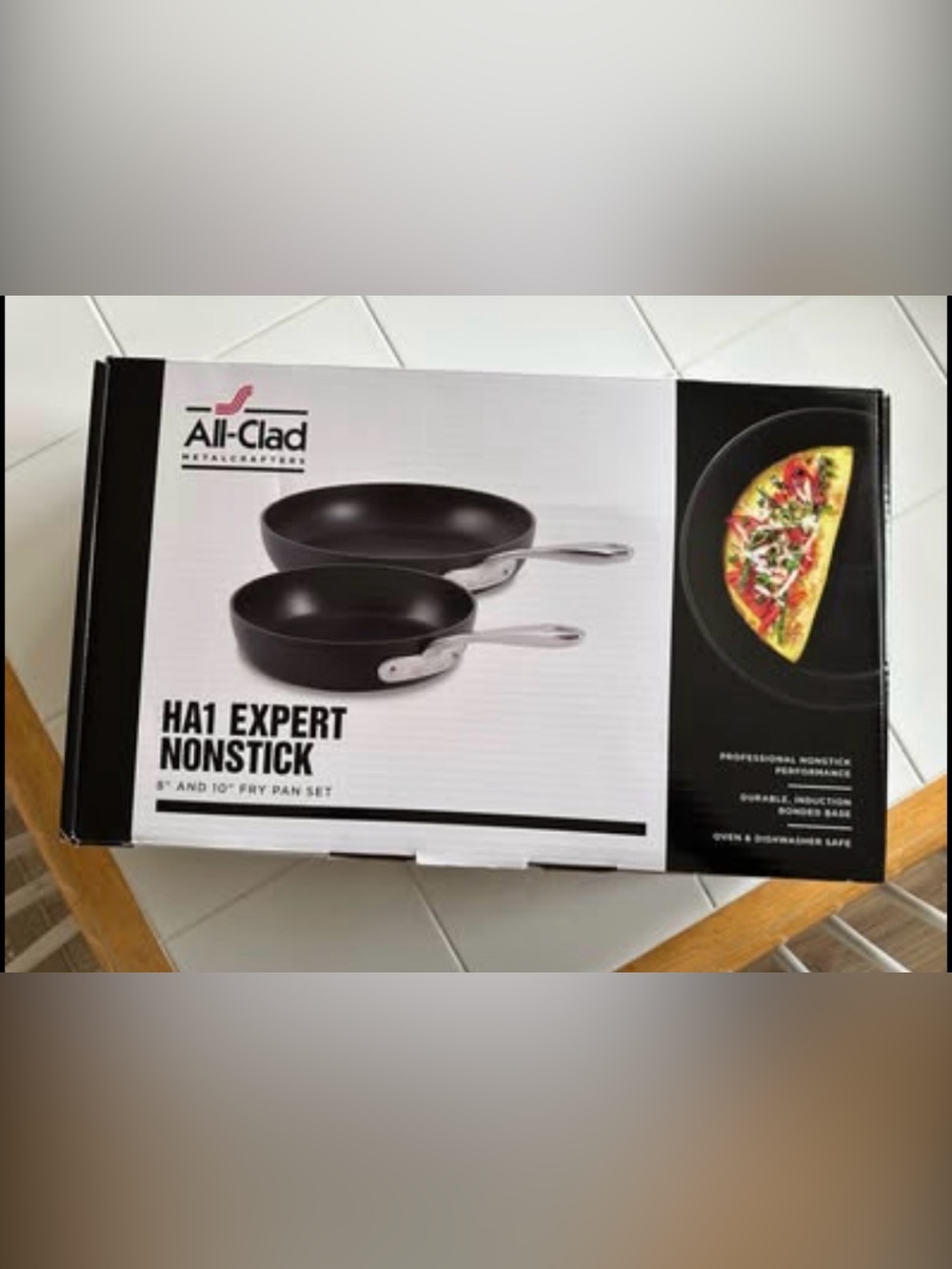All-Clad HA1 Expert Nonstick 8" & 10" Fry Pan Set - Black